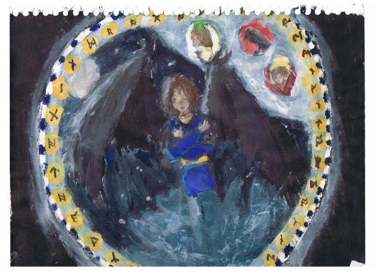 Sanctuary stained glass - By Nighthawk
Within the Sanctuary in the video game Kingdom Hearts lies stained glass windows. Inspired by these, I decided to paint my own.
