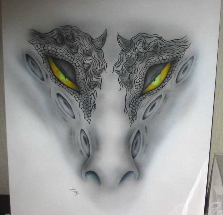 By Kelly
It is an airbrush painting mixed with a little hand painting.
