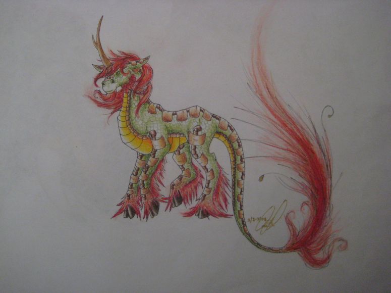 By Jade Dragon
A sort of chinese unicorn deer/dragon beastie.
Keywords: oriental chimera