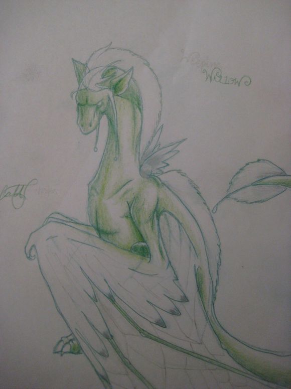 The Weeping Willow - By Jade Dragon
This is a...ahem, hurm...a something in a story I'm currently working on (if you wish to read it, please tell me.)  Another late night sketch.  Purely for fun, and it turned out pretty good.
