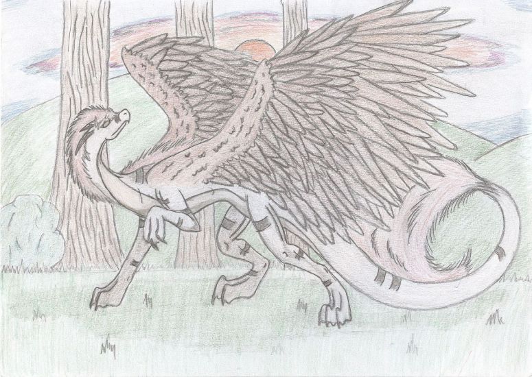Aiolos - By Midnight Dire Wolf
Okay so the background isn't the best, but I tried a different fur technique. I will redraw everyone and Guardian don't worry about your portrait, I have it, but it sucks, so I'm redrawing it...
