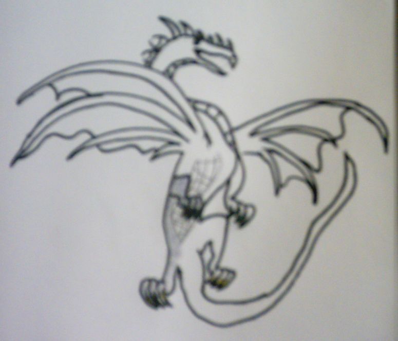 Graceful - By Devon Lemon
I drew this picture because I got really bored and earlier I was on this website and wanted to draw a dragon so I did.
