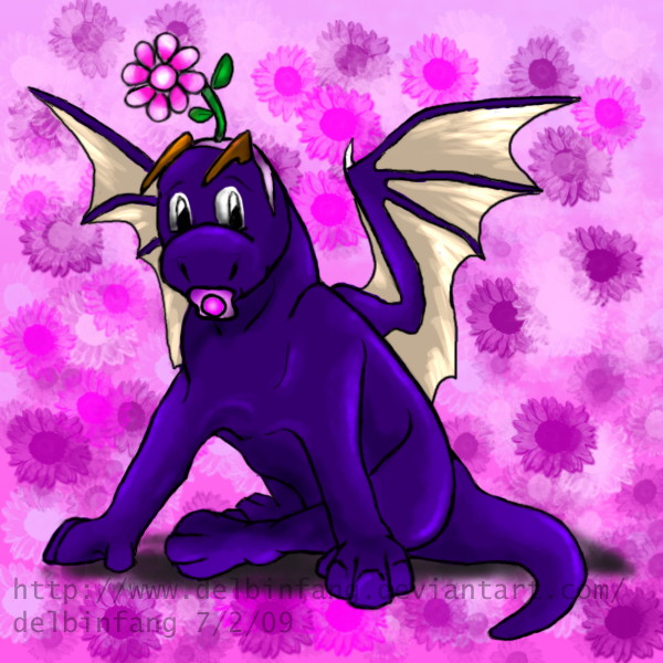 Lil Flower Boy - By Delbin
I just found out that the name Delbin is actually a girl Greek name meaning "flower." I thought it was funny so I did this for the irony since this Delbin is a boy dragon. lol (Though i know that's confusing for those who don't really know me since I'm a girl in real life. lol)
