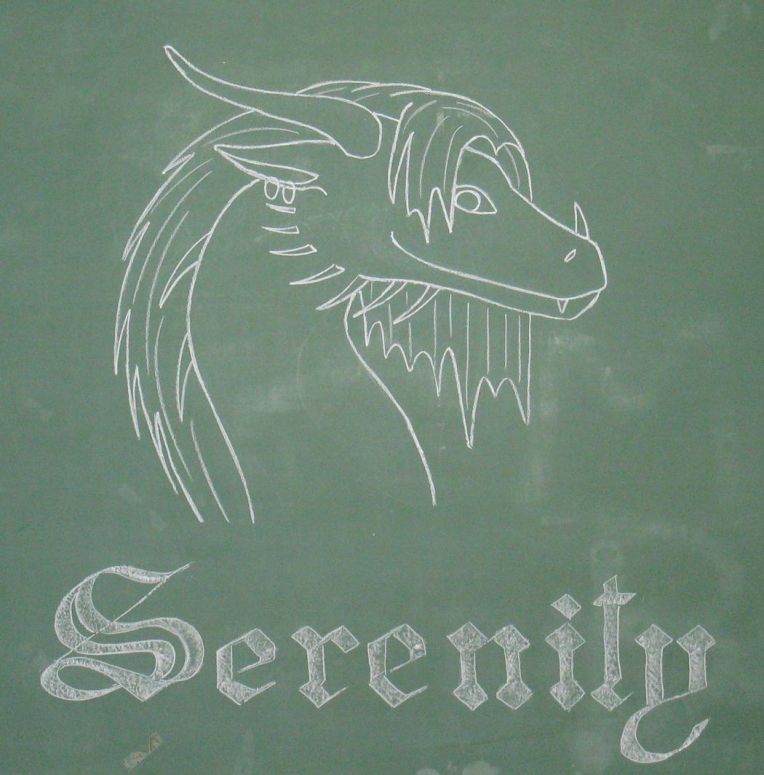 Serenity - By Azdaracylius
I'm not very good at drawing hair like that, I hope there is no problems about it. I know you have blue marks on your face and neck, I first drew the lines of these marks but actually it was horrible when I took the photo, so I erased it a took another photo... 
Keywords: head