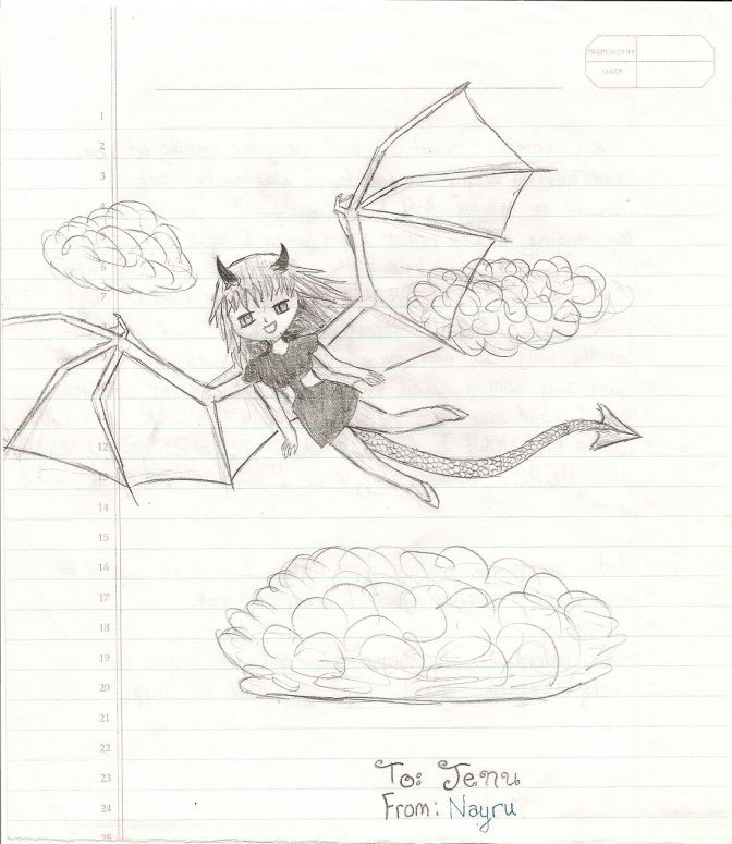 Dragon girl - By Nayru
Drawn by me for my sister (who is now known as rana mizu)
Keywords: anthropomorphic