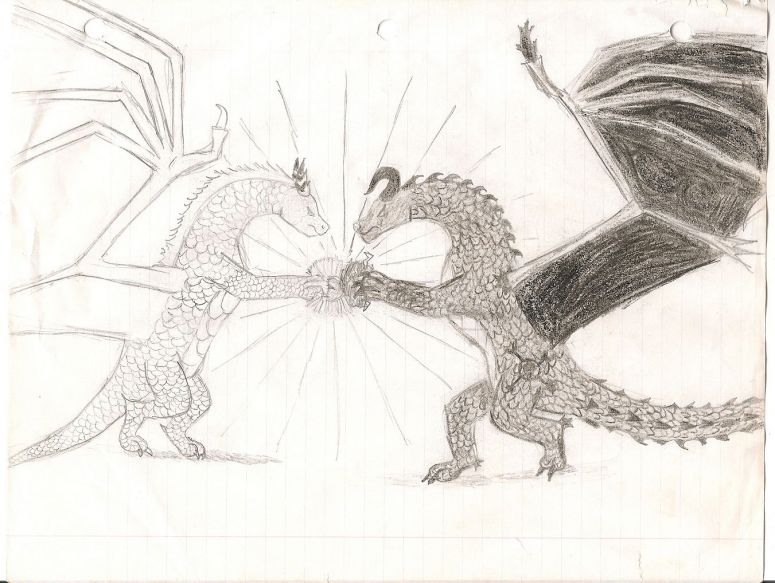 Light and drakness - By Nayru
This picture was a masterpeice of its time, and was started in a boring math class. You might think it obvious that the light will win, but i am not sure. I think that neither light nor darkness can be without the other. But who knows, it is a picture, frozen in time in an epic battle with no conclusion. (rp, anyone?)
