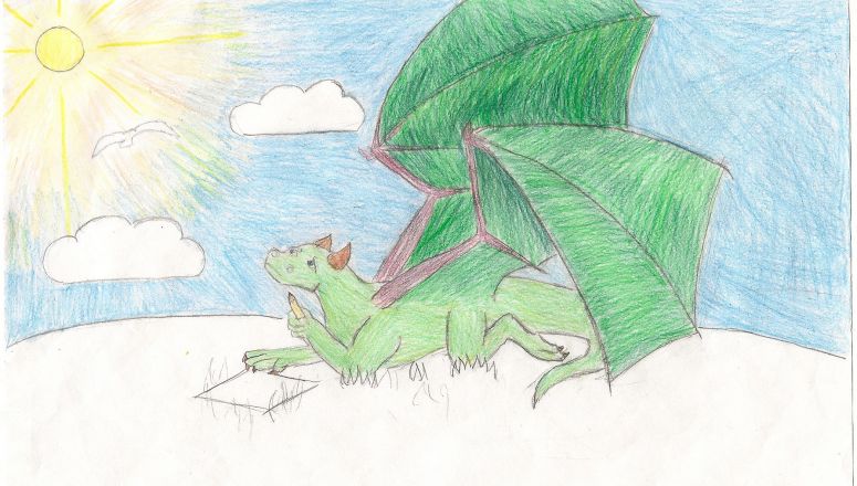 Drawing - By Nayru
i had a huge drawing block one time, and since i usually draw about emotions, i decided to put a dragon in the same predicament that i was in
