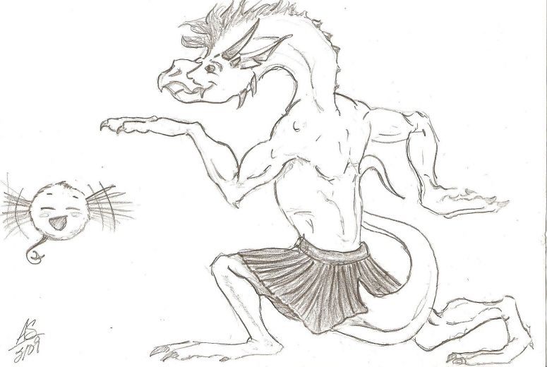Egyptian Dragon Dancing - By Zephyr
Dance, Sparky, dance! Hahaha... well, as you can see I was bored out of my mind and a friend asked what Egyptian dancing was... so, here you go. Done purely by mechanical pencil in less than 15 minutes. Feel free to diss as much as you like... I wasn't going too much for quality.

