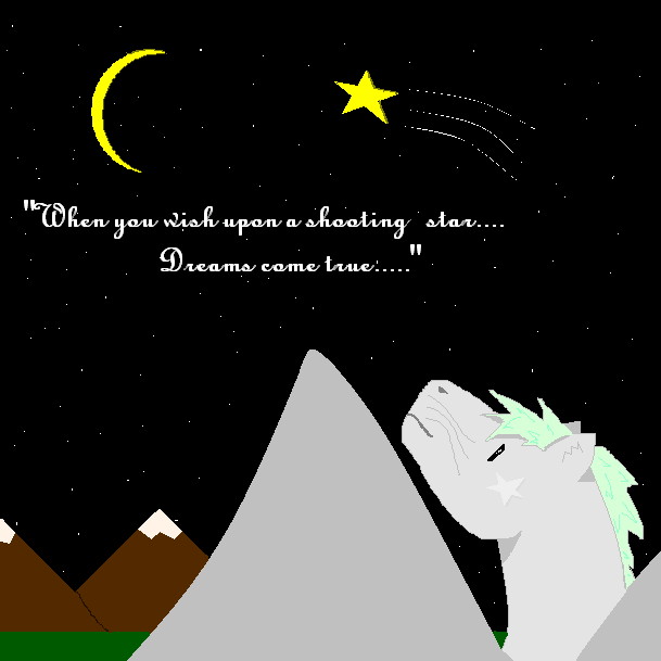 Wishing Upon A Star - By CatC
05/02/09
Well this is the finished version of the previous one... I decided to do the Disney quote because the character was looking up at the sky...   The changes that I made were the background, the shooting star, and made the moon slightly smaller. I also fixed up some of the stars that had extra long dots... there is also some new shading, but i feel that this is the completely finished version because upon looking at it, I see nothing that I would change at all. So hope you all likes it :D
Keywords: Head