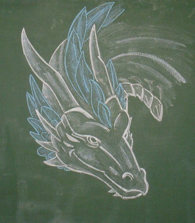 By Azdaracylius
Picture I found on DA (ACEO for Leundra, by Dragarta). It seems to be a character from a story, but I didn't really look at it. I got some blue chalk, so I decided to add a touch of color!
Keywords: head