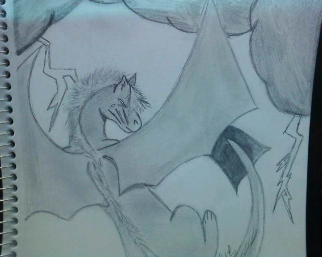 Freefalling - By CatC
04/07/2011
I was practicing on different poses and this one came out rather good in my opinion. Sorry about seemingly bad picture quality but I took the pic with my phone XD I wanted to convey an emotion and i am hoping that it conveyed it well. i am also very proud of teh hair i was in the ZONE when I was sketching the hair in lol
