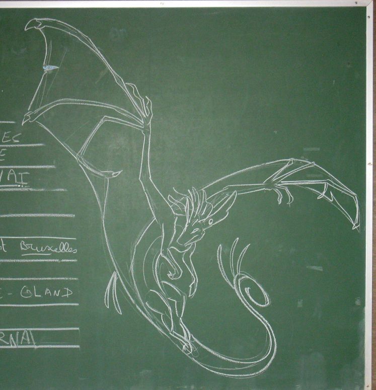 Dee-Toxx by Silveera - Drawn by Azdaracylius
I didn't have much time to draw it in detail, but it suits well for the first blackboard picture of the year.
