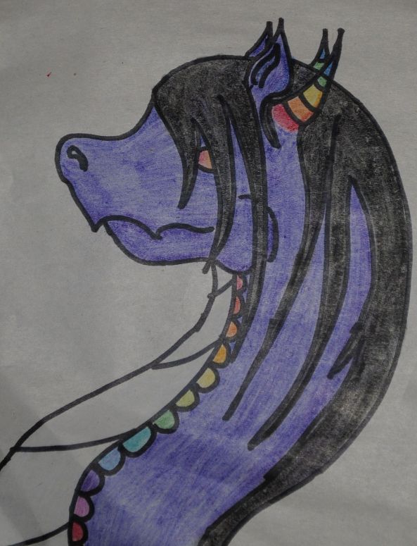 Vincent - By Dragonness Wyverna
Yes, it's a guy. Yes, he has rainbow horns and scales. He gets very defensive about both accounts. I created his species (Roygorbov) for a girl at my summer job, and I must say that I really liked how he turned out. Hope you enjoy it as well!
Keywords: head