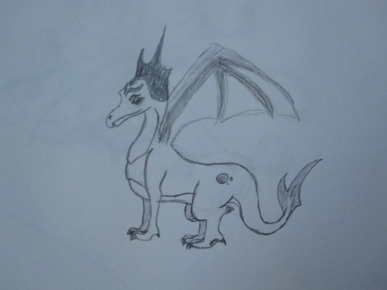 Attempt at drawing a Spyro Dragon - By LittleOldMe
