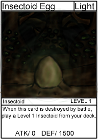 Insectoid Egg - By Pyrah
Sorry if this turns out to be extremely dark on your screen, but the focus is supposed to be on the egg in the foreground. And if you're wondering what those things are in the back (that's if you can actually see them), those are a part of the Insectoid Colony's Hive.
