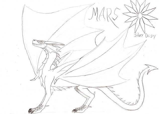 Mars - By Kelsey Anne Kwolek
I figured Mars was a proud playful charactor, so her flower is the silver daisy that grows only in two mountain ranges across my world.
