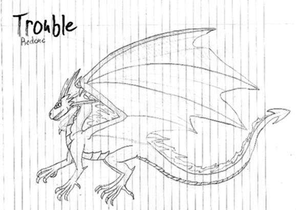 By Kelsey Anne Kwolek
I redid Trouble. This was meant to be the pet of a 10,000 year old sorceress, but the playful curiosity in the eyes reminded me of my cute little lizard.
