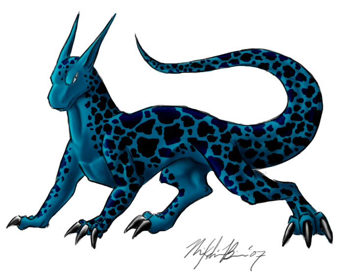 Big Blue - By shygirl
He's got ears. I've been liking ears on dragons for some reason.
