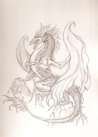 Riptide in Black and White - By i_heart_dragons
This is my version of the painting Riptide by Ruth Thompson.
