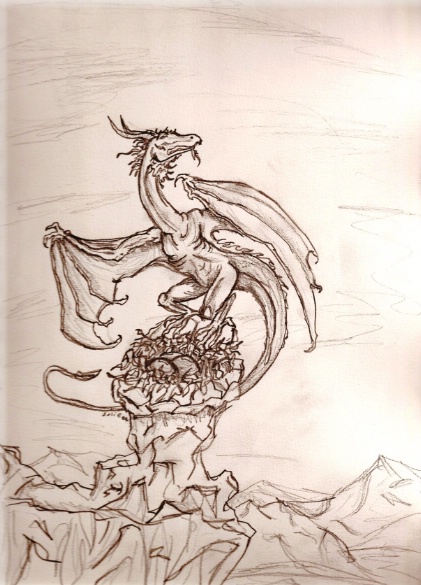 Guarding the Nest - By i_heart_dragons
This is a fairly old drawing. I can't remember if it was an original or a reference.
