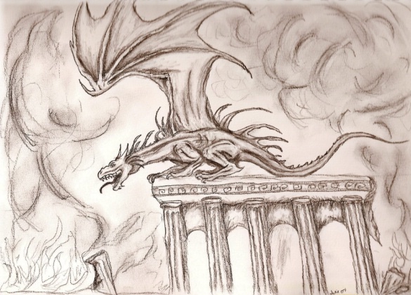 Corinthian Destroyer - By i_heart_dragons
This dragon was based on a Ciruelo dragon to which I added my own style to.

