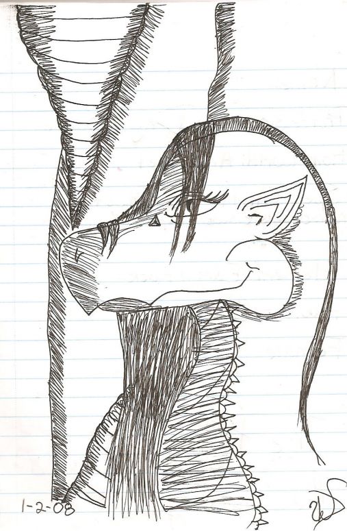 New Dragon, New Story - By Dragonness Wyverna
I don't know her name yet, but she's going to have one! She is the secondary main character in my new brain child The Princess and the Dragon.  The symbol by her eye means she's bonded to one of the royal family.  Here's her bio:
Homeworld: Whurld
Proffession: Dragon Sabre
Special Abilities: shape-shifting, retractible claws,& breathes fire.
Element: Earth/Rock
Habitat: Caves
Female
