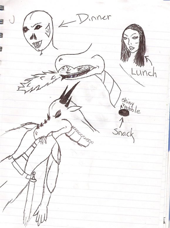 Today's Menu Includes... - By Dragonness Wyverna
I was in a bad mood that day. . . >:3
