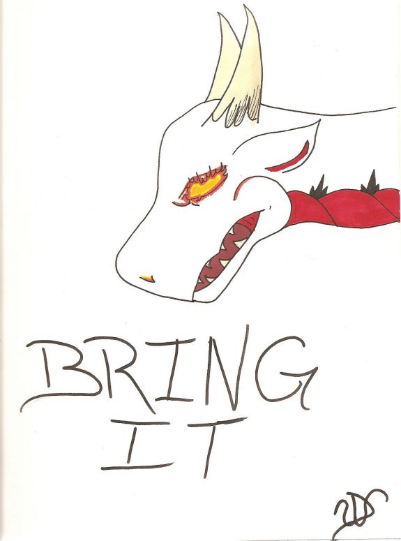 Bring It - By Dragonness Wyverna
I drew this for a shirt. My shirt.
