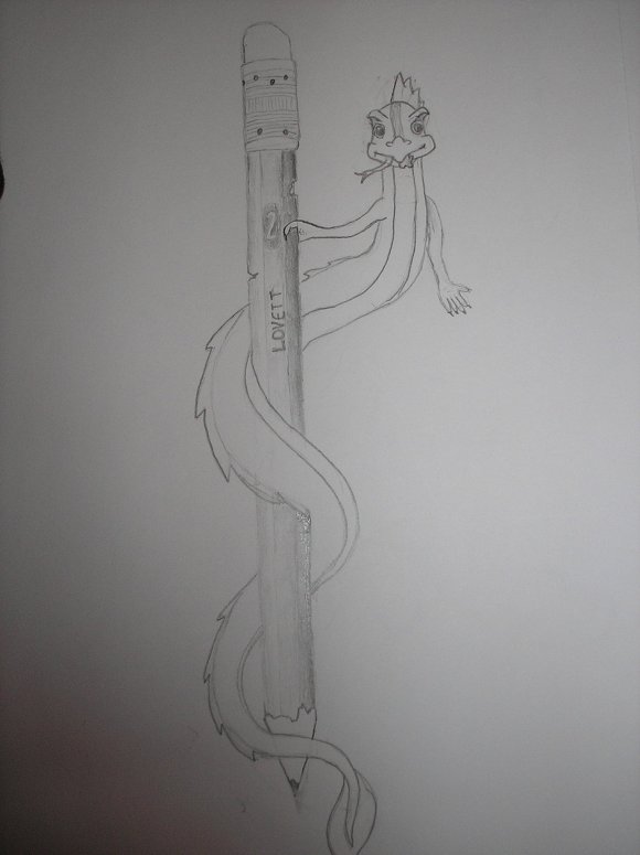 Pencil Dragon - By Green Archer of Fury / Unknown
