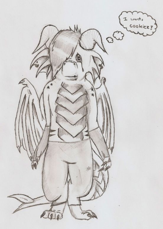 Dress up Babydrgn (2) - By Shayna
BabyD is just an emotional mess. x3 Not really she just wants cookiez! Uhg she looks like she supposed to be in one of the fricken' emo boy-bands! xDD
Keywords: Anthropomorphic