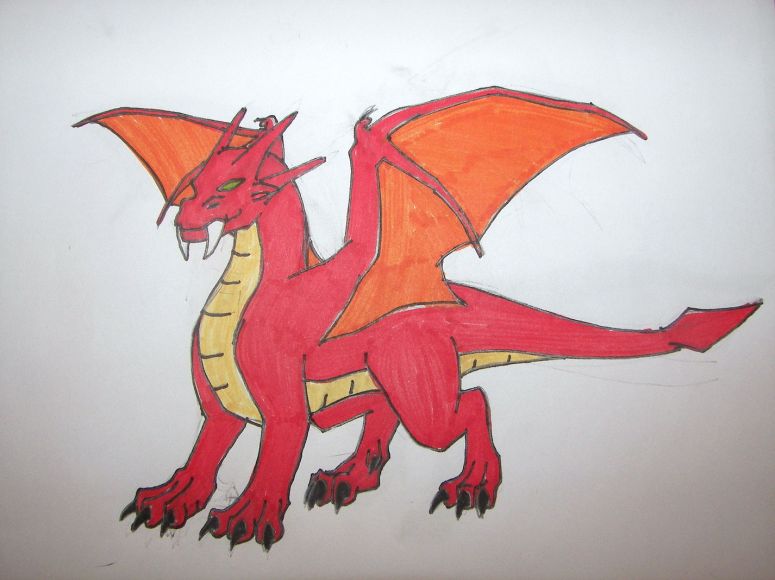 Hyronomous - By Silveera
This is the main character in a comic strip that I’m writing. His best friend is Sawnlus, a female blue western dragon. 

