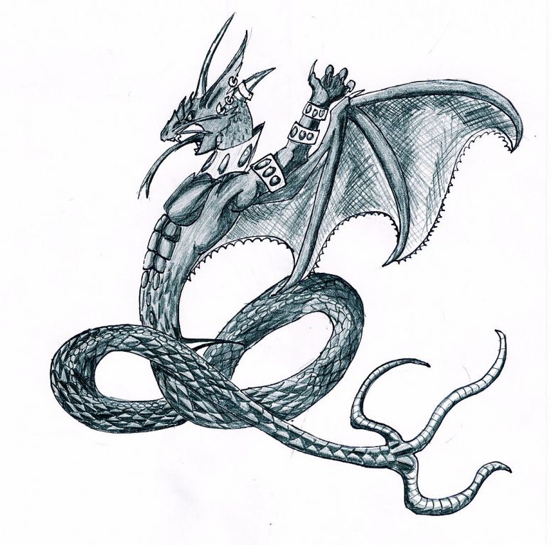 By Dragonfire
Yes I know. It looks like he has only one arm and one wing. Don't yell at me. *hides under a pillow*
