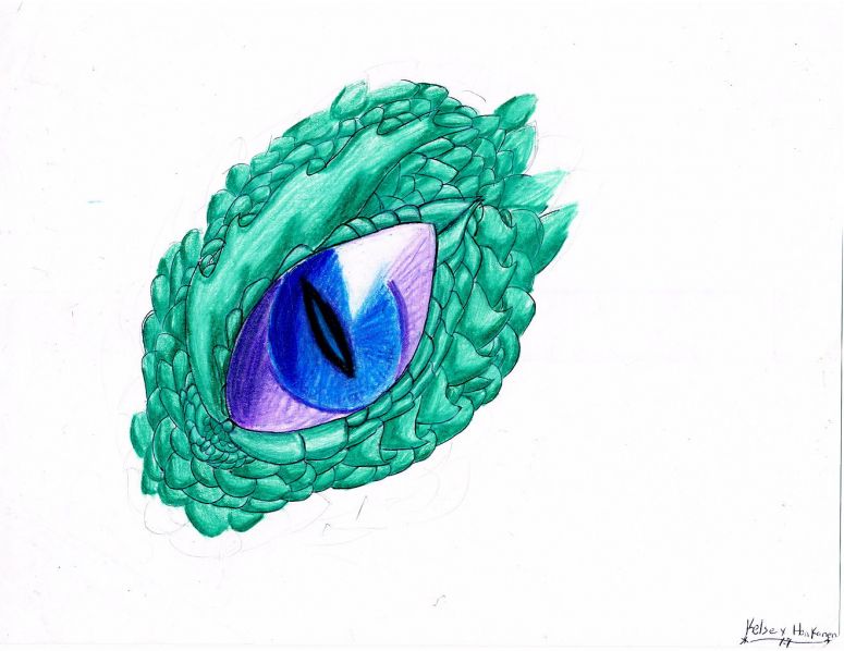 By Dragonfire
The first close up of a dragon eye I've ever drawn.
Keywords: Eye