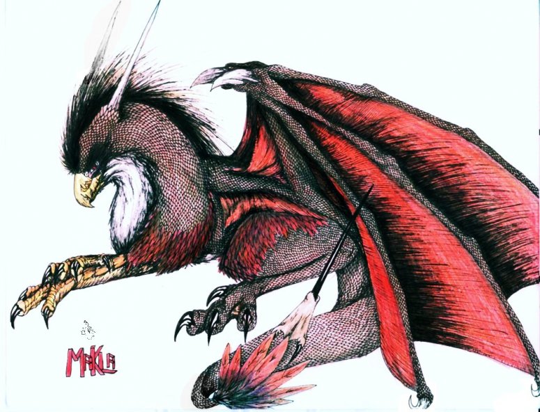 Makla Acha'callen - By Makla
Okay, here it is.  my full body portrait.  colored and everything.  done with pen and colored pencil.

Keywords: Chimera