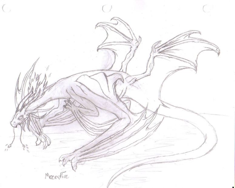 MoonFire - By Midnight Dire Wolf
My dragon character from my book. It's a rough sketch as I am taking my time defining her. I might change her element to air instead of fire... yeah... her element is air... Some of the details are still ifie... so I'm sorry if I change her a few times...
