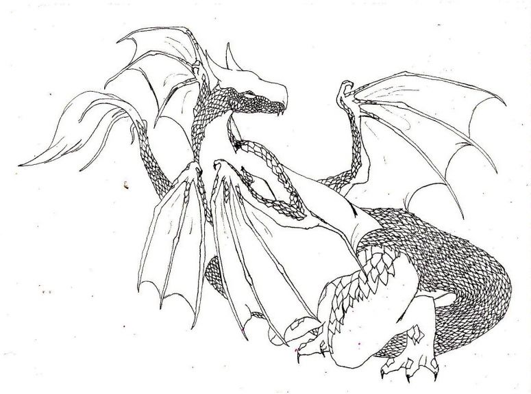 Pen Dragon - By JeweloftheSea
I needed a change of medium. Sometime I have to colour it in... Original idea for an art show.
