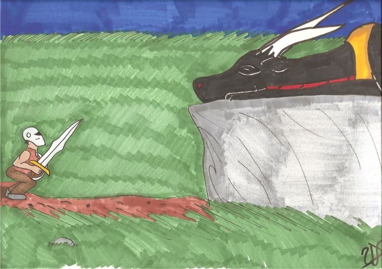 Mr. Stupid - By Dragonness Wyverna
I give him about two feet before he's nothing but ash in the wind. What say you?
