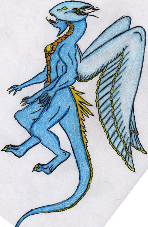 The Silvarian Guardian - by Pyrah
This is the Silvarian Guardian who guards the portals that are called the Tears, made out of the very elements of chaos. No one can get into the realm of the Silvarian without his permission, and since the Silvarian no longer stay in our dimensions, getting permission is very unlikely.
