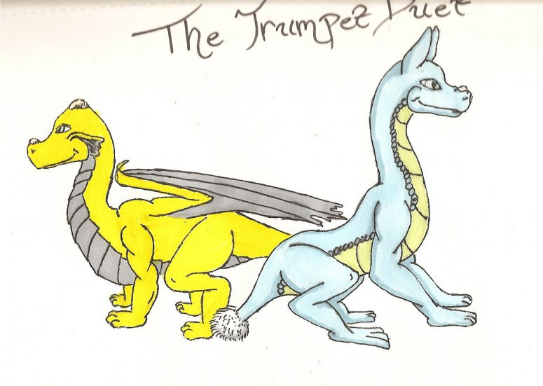 JSDB Trumpet Duet - By Dragonness Wyverna
Galrix and Buddy
