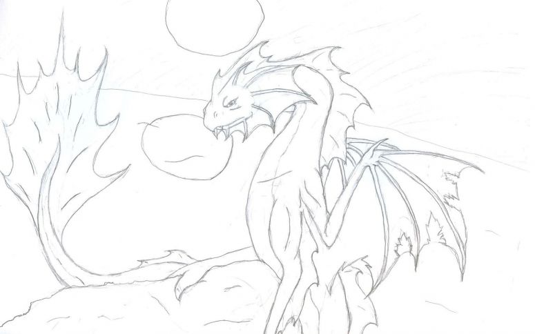 Water Dragon - By Midnight Dire Wolf
I drew this picture while my grandpa was dying. He die late Monday night, and I didn't find out until Tuesday afternoon after I got out of school. I think that this represents him well.

Medium: Pencil
