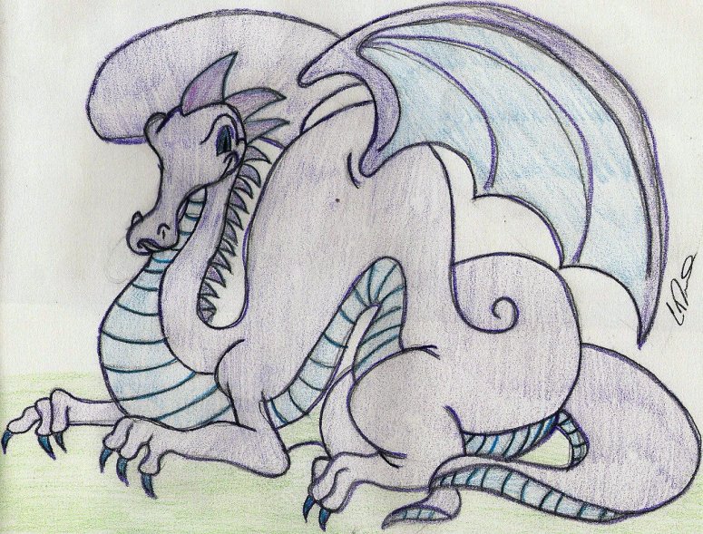 By Cnd
This was colored with colored pencils and was drawn from a dragon book
