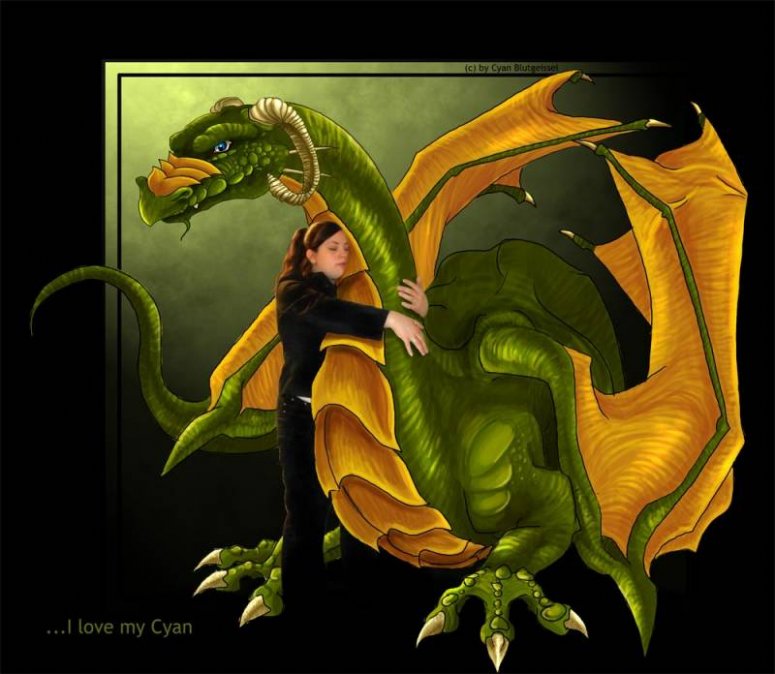 Photomanipulation - By cyan_Blutgeissel
That's me hugging my character cyan Blutgeissel!
