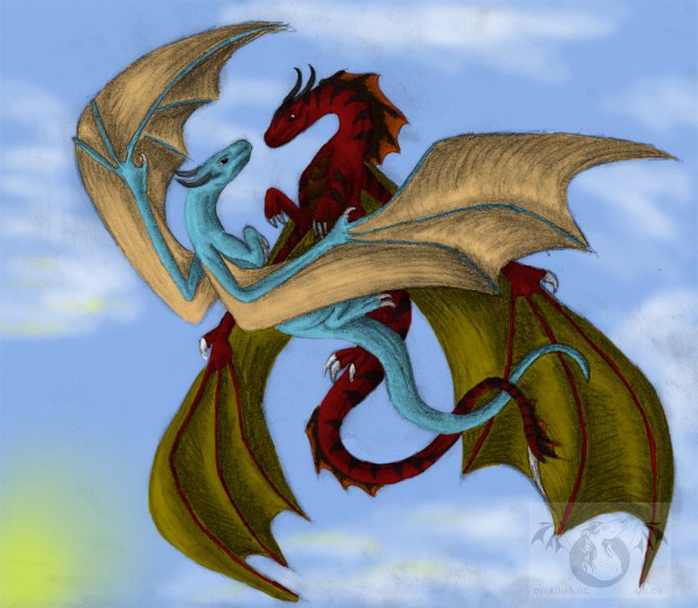Dancing in the Sky Colored - By Delbin
The Photoshop colored version of my pencil pic "Dancing in the Sky." Only took about an hour. No additional shading, just plain colors.
