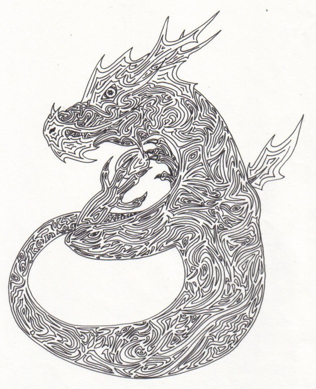 Hidden Dragons - By Sova D. Nagi
There are two dragons hidden within the dragon's body.
