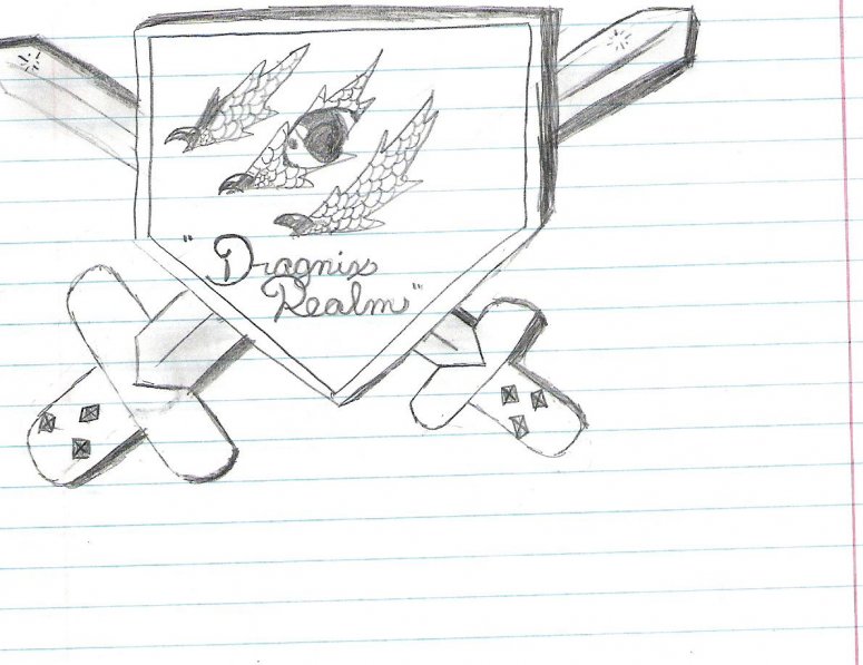 Dragnix Shield - By CatC.
11/1/07
This is a sketch of the shield of dragnix. Hope you all like it!
