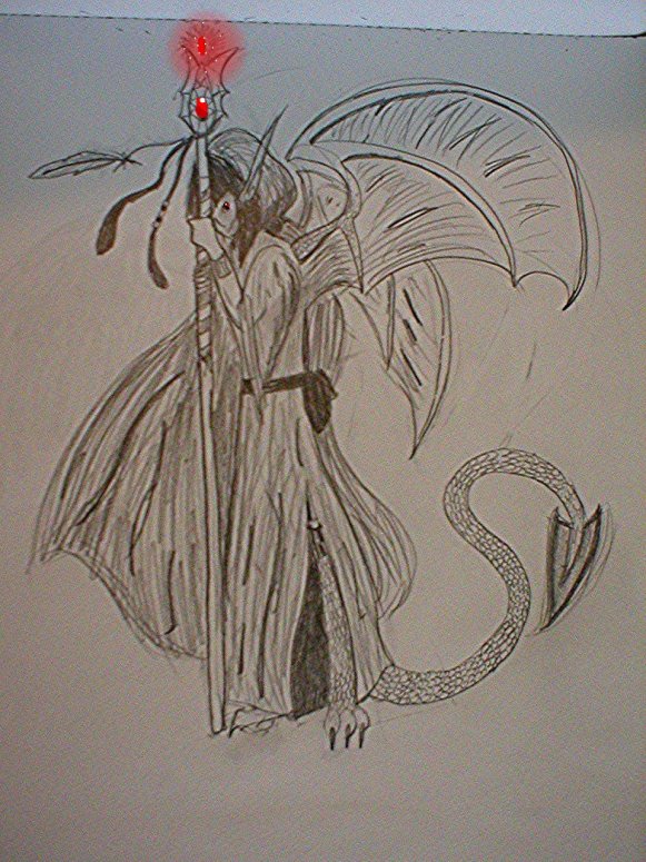 Mysterious - By Dragonfire
Ooo. A dragonkyn with a glowy staff...mysterious.
Keywords: Anthropomorphic