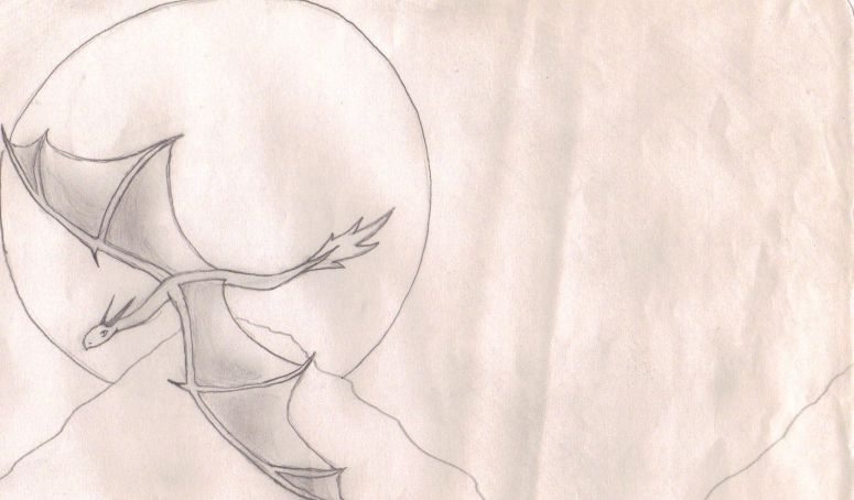 Manga Dragon - By Midnight Dire Wolf
I drew this with the manga way of drawing dragon wings. Another old pic.
