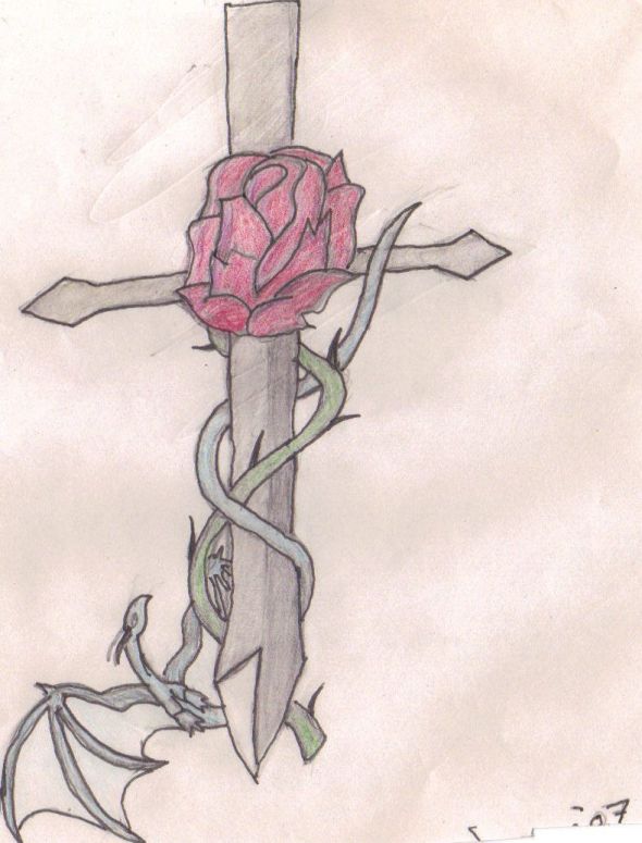 The Dragon 'n the Sword - By Midnight Dire Wolf
I was thinking of Celtic jewelry when I drew this. (old pic)

