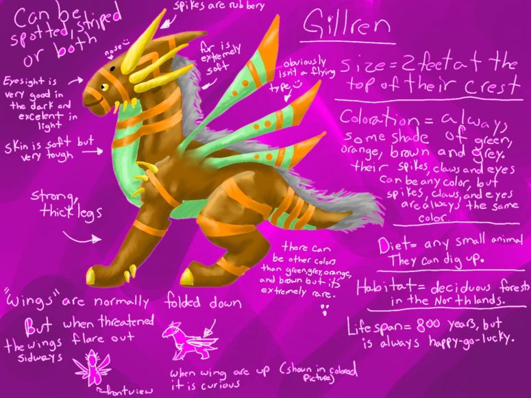 By Dragonfire
Done on Gimp. The Gillrens are a species of ground dwelling dragons I made up.  Aren't they CUTE? :3
