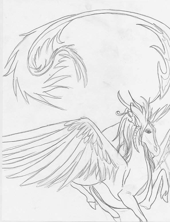 By Drak
This is my horsy dragon thing. I haven't been on in a while, srry. this is the first draft of this pic. see ya l8tr
